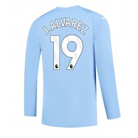 Dres Manchester City Julian Alvarez #19 Domáci 2023-24 Dlhy Rukáv